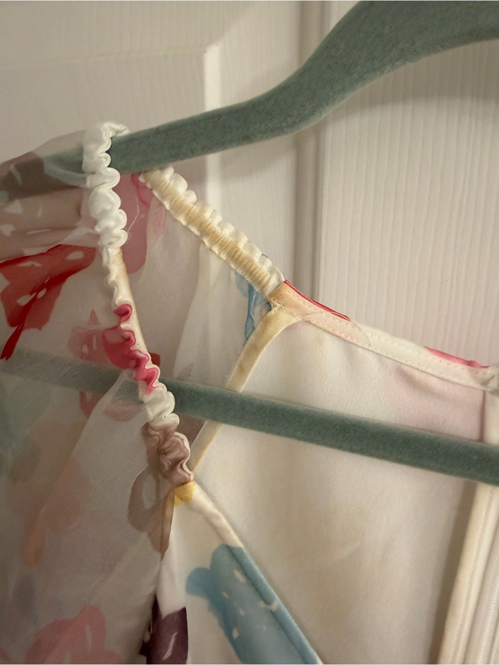 STAUD White Floral Multicolor Tiered Mini Dress - Picture 7 of 8